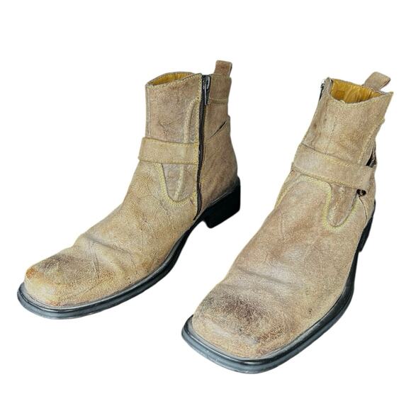 Bed Stu Men’s Tan Suede Harness Chelsea Boots Size US 11 main image 7